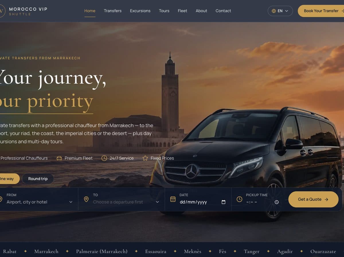 Morocco VIP Shuttle — Transfers · Marrakech